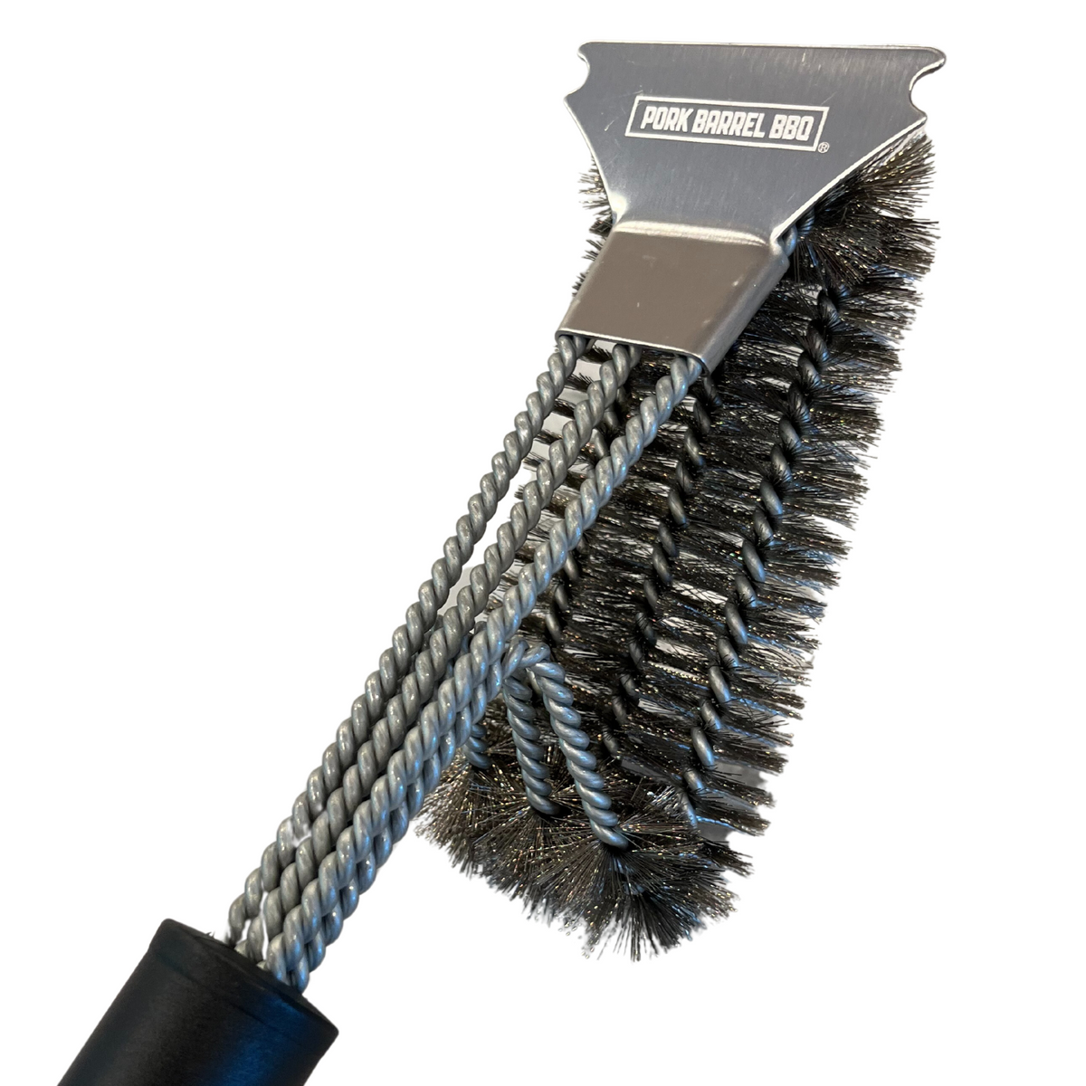 Pork Barrel BBQ Grill Brush - Bristle-Free & Wire Combination Brush