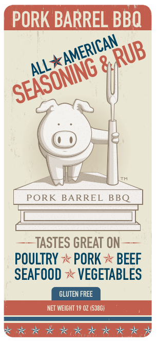 Pork Barrel BBQ All-American Spice Rub – 22 ounce Chef Shaker-Pork Barrel BBQ