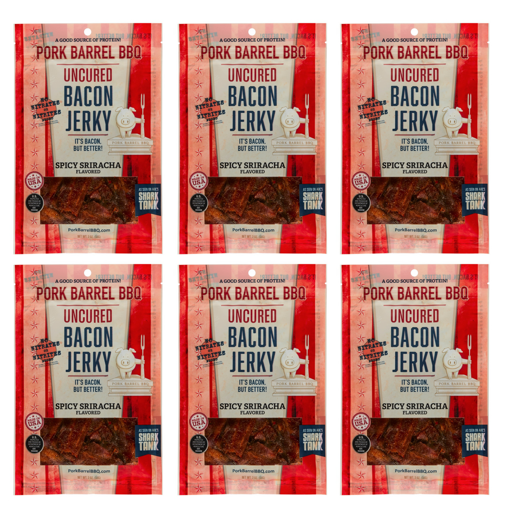 Sriracha Bacon Jerky - 6 Bag Pack